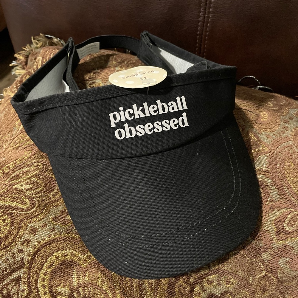 Pickleball Obsessed Black Visor, OS, NWT Athletic Sports Unisex